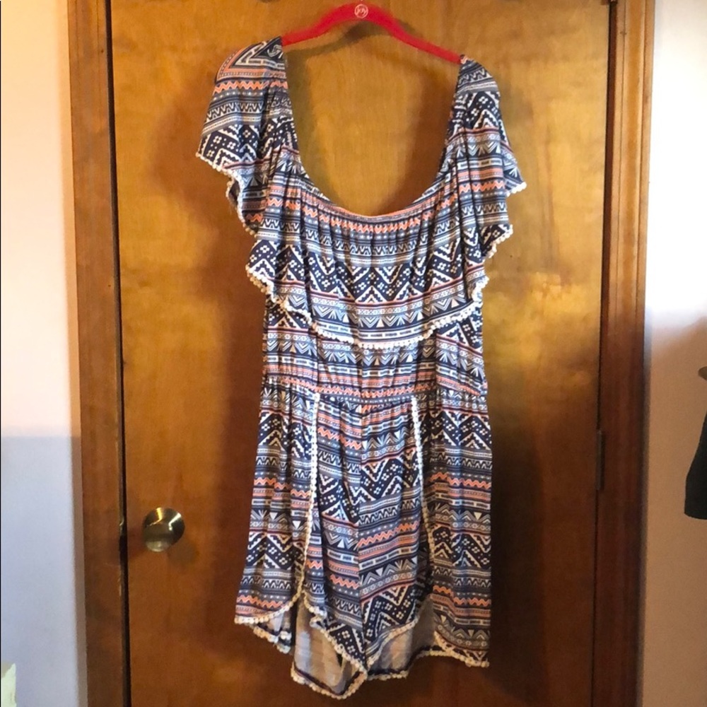 Tribal print romper